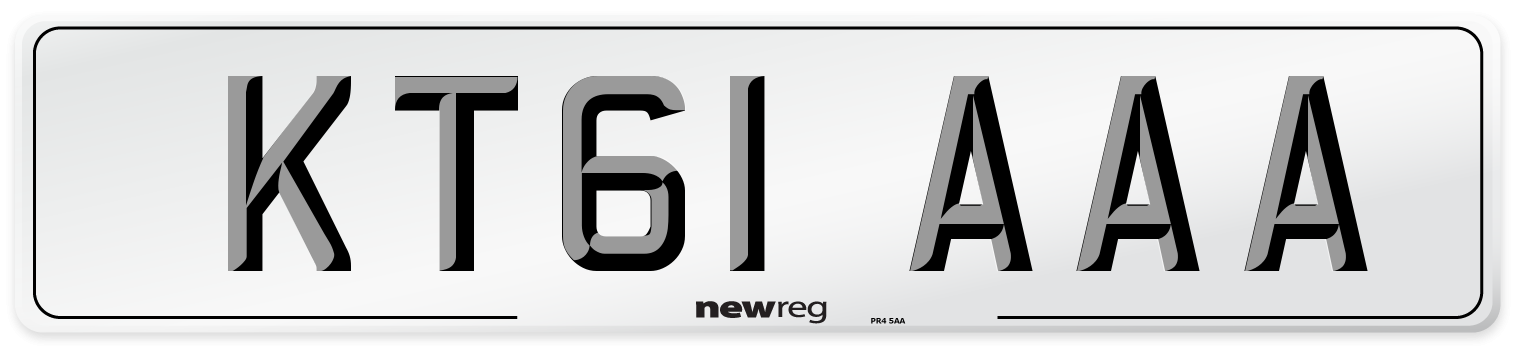 KT61 AAA Number Plate from New Reg